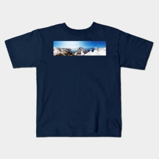 Thira, Santorini, Panoramic Photo Kids T-Shirt